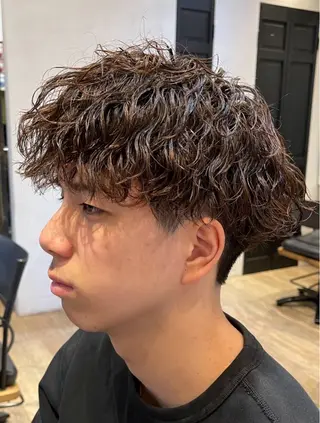 ショート パーマ メンズ lana hair  新宿髪質改善トリートメント新宿三丁目【ラナヘアー】所属・新宿メンズ専門 髪質改善パーマ特化のヘアスタイル