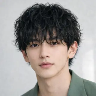 メンズ 表参道フェザーパーマ ニュアンスパーマのヘアスタイル