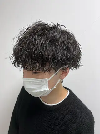 ショート パーマ メンズ Utata literie所属・嵯峨 大地/パーマ/ ハード系/特殊系のヘアスタイル