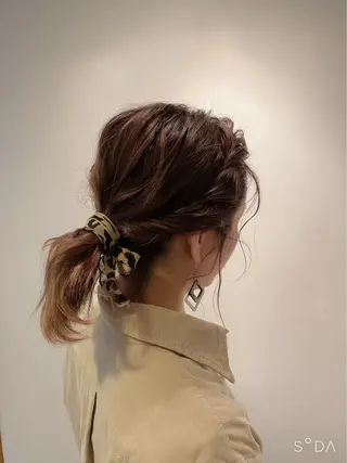 ミディアム カラー ヘアアレンジ 野々村 裕菜のヘアスタイル