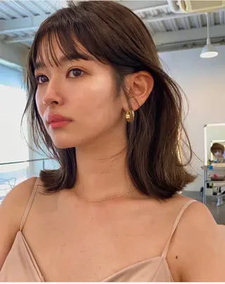 ミディアム カラー 暗髪でも映えるヘア /山川廉弥のヘアスタイル