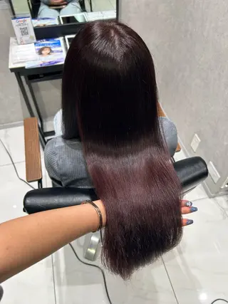 カラー 透明感カラー💙 束感マツエク🪼海月のヘアスタイル