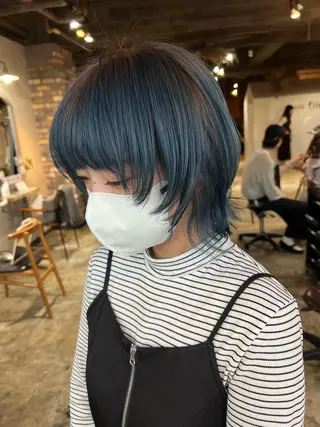 ミディアム カラー ツキノキ ミナのヘアスタイル