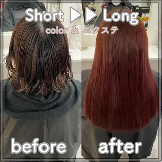ロング カラー MOE🐈‍⬛🎀 エクステ/ワンホンのヘアスタイル