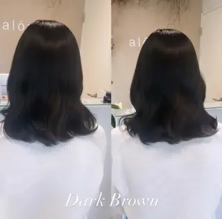 セミロング カラー ブリーチなしWカラー 🎀韓国ヘア/amiのヘアスタイル