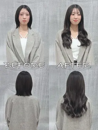 ロング カラー ヘアアレンジ LIP 大阪本店 エクステ 堀谷和孝のヘアスタイル