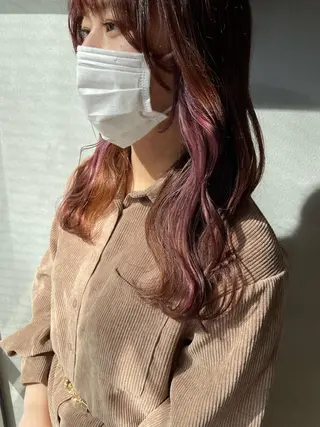 セミロング カラー 女性リピ90%🍨 🩷佐藤みずきのヘアスタイル