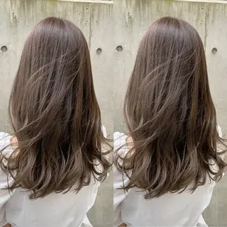 ミディアム レイヤーカット /透明感カラー西田のヘアスタイル