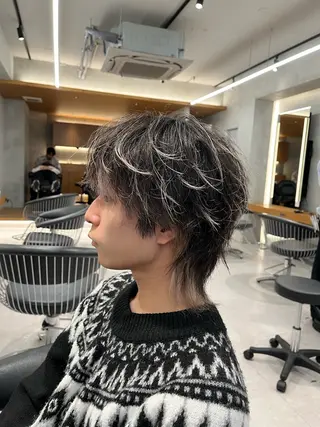 ショート ウルフカット🐺 センターパート🌈のヘアスタイル