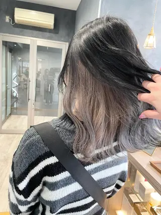 セミロング カラー ~tie.hair salon所属・Ryoka🌼倉敷/ ハイトーン/レイヤーのヘアスタイル