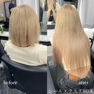 ロング カラー エクステ🩵ブリーチ 韓国ヘア🩵KAEのヘアスタイル