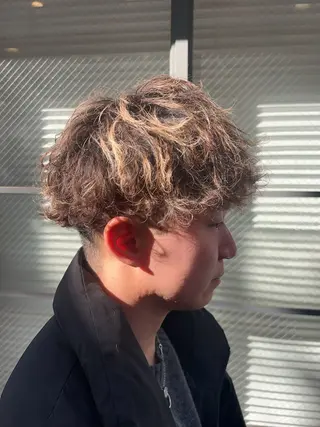 パーマ メンズ 🌟メンズ/ミニボブ Marin💟のヘアスタイル