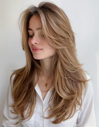 ミディアム 平岡 亜友菜のヘアスタイル