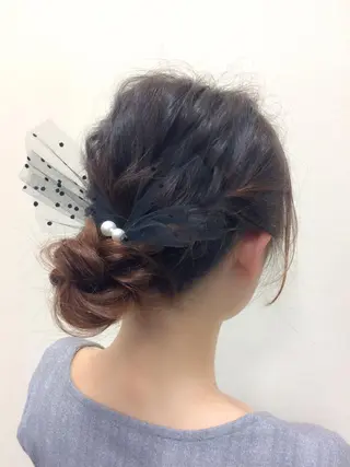 ミディアム セミロング ヘアアレンジ 沢田 瞳のヘアスタイル