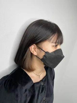 ミディアム カラー &chaLme   心斎橋所属・emi/髪質改善/ 韓国風/艶カラーのヘアスタイル