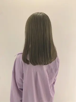 セミロング 縮毛矯正 髪質改善　鈴木のヘアスタイル