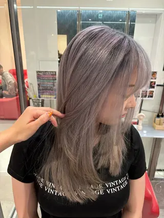 ミディアム カラー be flot所属・髪質改善/大阪守口市 🐣Ria‪🐣のヘアスタイル