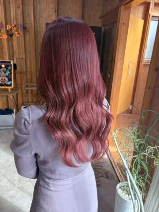 カラー まろみ暖色×ボブ ×chia🕯のヘアスタイル