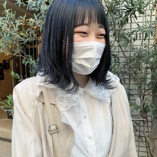 セミロング カラー ヘアアレンジ 🫧透明感カラー/ ボブ/小笠原汐海🪽のヘアスタイル