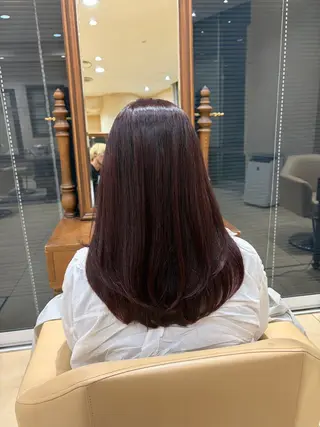 地毛風ストレート/ ケアカラー/セキネのヘアスタイル