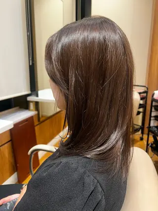 ミディアム カラー トーンアップ🦢 ユメのヘアスタイル