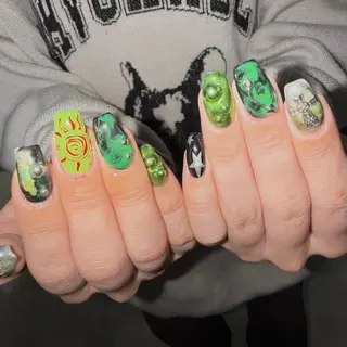 ネイル 𝙃𝙖𝙧𝙪⋆ ˚꩜｡個性派のネイルデザイン