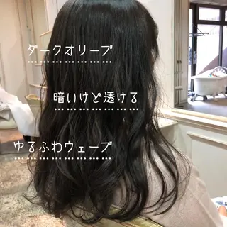 セミロング カラー RUKA 美容院×ネイリストのヘアスタイル
