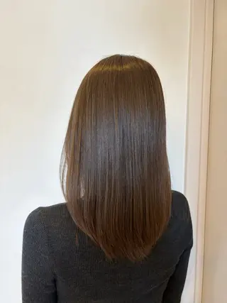 ミディアム 田中 希のヘアスタイル