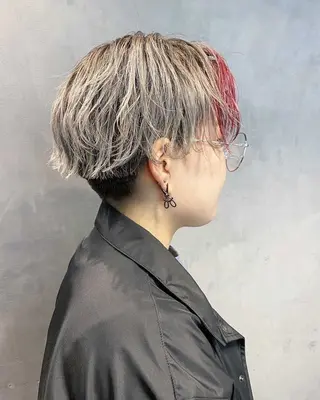 ショート カラー ヘアアレンジ TELA HAIR 瑞江店所属・髪質改善⭐️透明感 片塩のヘアスタイル