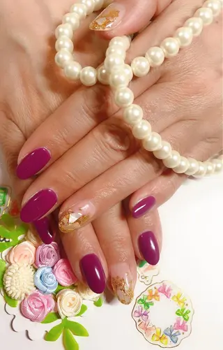 ネイル ラベンダー💖日暮里 ルル💖ネイルのネイルデザイン