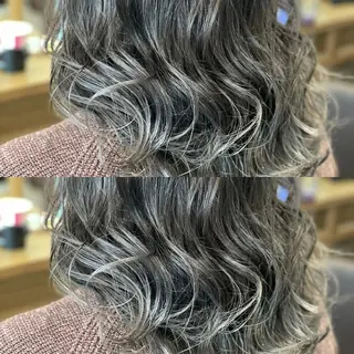 セミロング カラー Snaly カラー特化ページのヘアスタイル