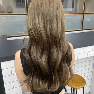 ロング ダブルカラー/ギャル 韓国ヘア/梨緒💜のヘアスタイル