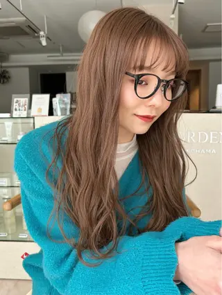 ロング カラー 透明感/ベージュ /kazui🐈のヘアスタイル