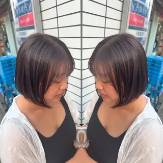 ショート カラー レイヤー/ボブ/ ミニボブ/AOIのヘアスタイル