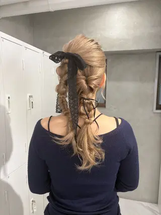 ヘアアレンジ cocoro /ボブ/艶カラーのヘアスタイル