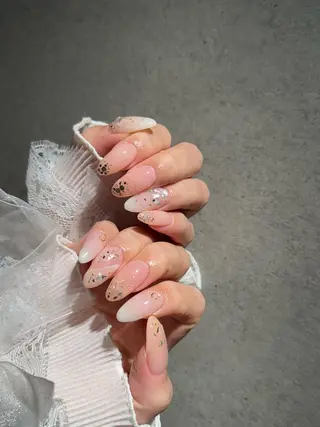 ネイル I-nailロング /ワンホン/キラキラのネイルデザイン