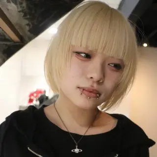 ミディアム カラー ハイトーン/複雑履歴 名古屋/FUTOのヘアスタイル