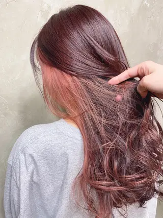 ロング カラー メンズ キッズ ネイル マツエク・マツパ 艶ピンク*ヘアセット 🌙shioriのヘアスタイル