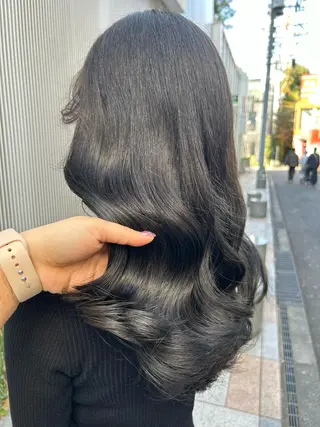 セミロング カラー HAIR＆MAKE　EARTH 表参道店所属・🫧💎森下 真結💎🫧のヘアスタイル