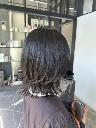 ミディアム カラー 韓国レイヤー✨ yasuko銀座のヘアスタイル