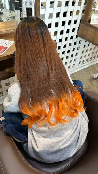 ロング カラー カツキ/GARTE 代官山のヘアスタイル