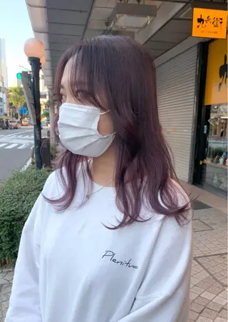 セミロング みなもと ちはるのヘアスタイル