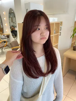 ロング nuu 栄所属・🧸SAKI🎀 韓国レイヤーのヘアスタイル