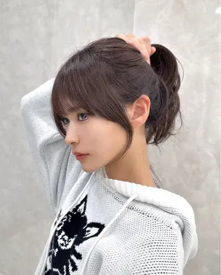 ミディアム 似合わせ/レイヤー /顔まわり/池田歩樹のヘアスタイル