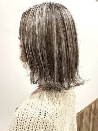 ショート カラー hair design NORM所属・吉田裕太/ハイライト ダブルカラーのヘアスタイル