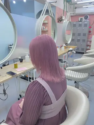 セミロング カラー メンズ soi所属・ケアブリーチ/ツヤ髪 /ハイトーン/西村のヘアスタイル