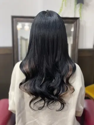 セミロング カラー ネオダダ エクステ/カラーのヘアスタイル