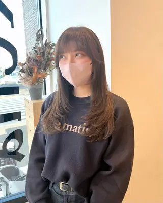 セミロング 前田 流星のヘアスタイル