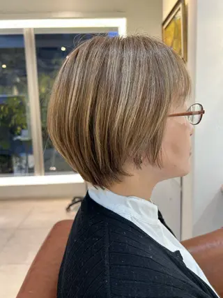 ショート カラー オレンジポップ流山おおたかの森店所属・二本柳 愛里のヘアスタイル