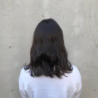 セミロング カラー 酸性縮毛矯正🧴韓国 レイヤー/髪質改善のヘアスタイル